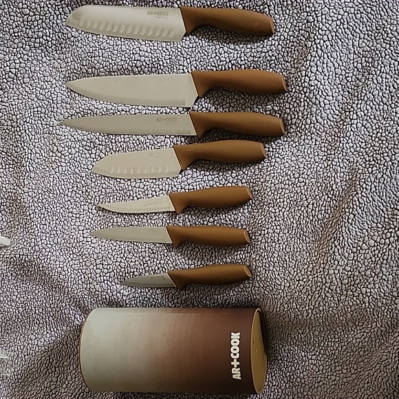 AR+COOK 8 Pieces Knife Block Set, Ombre - Picture 15 of 17